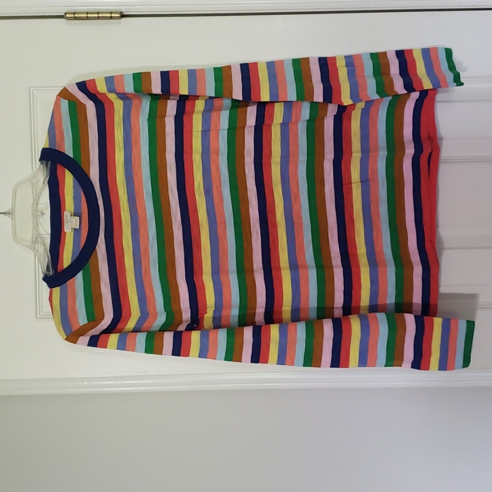 Lightweight long sleeve J Crew Ladies Sweater Rainbow Multi Size Medium